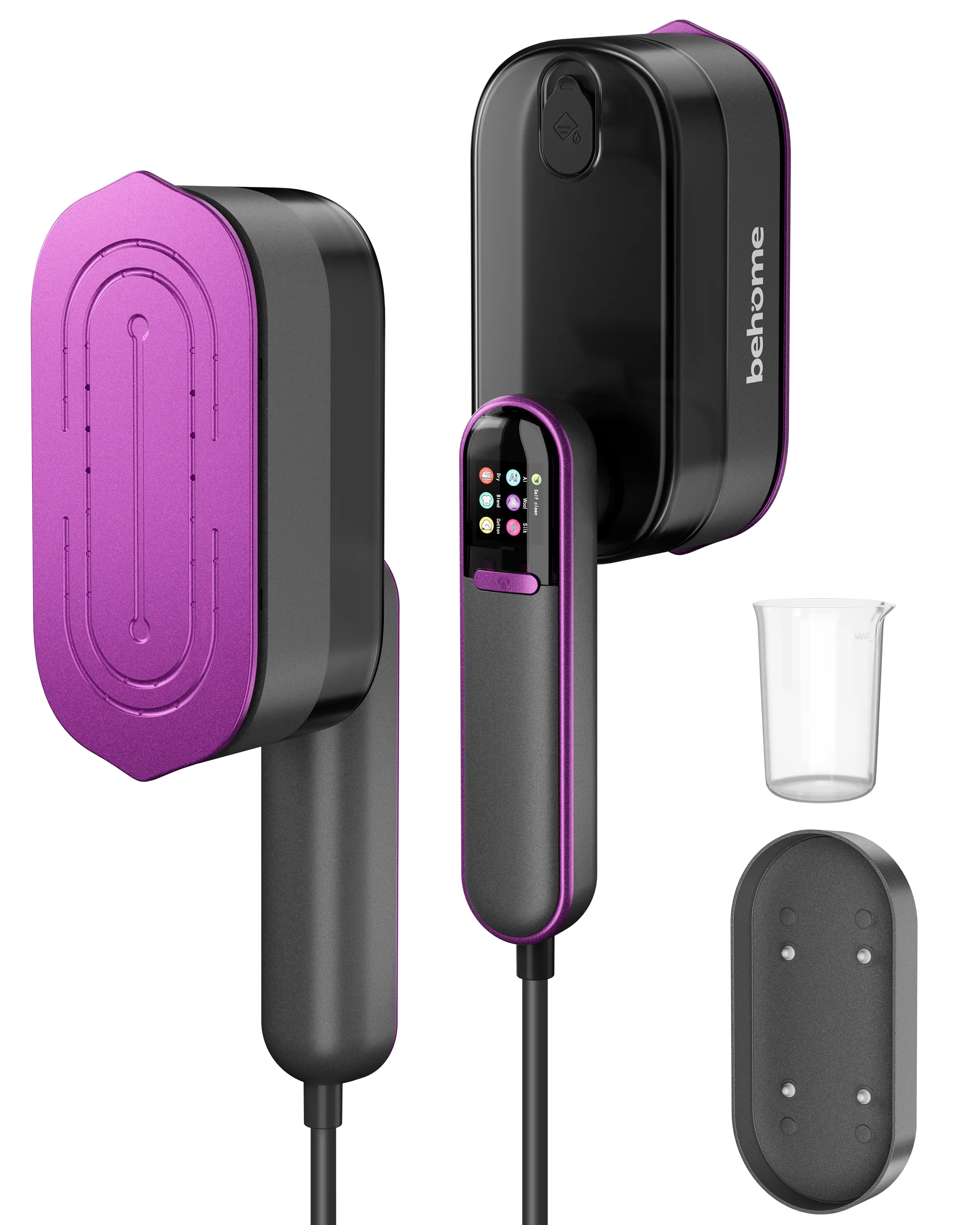 Behome Portable Hair Dryer with LCD Display and Multiple Attachments for Versatile Use