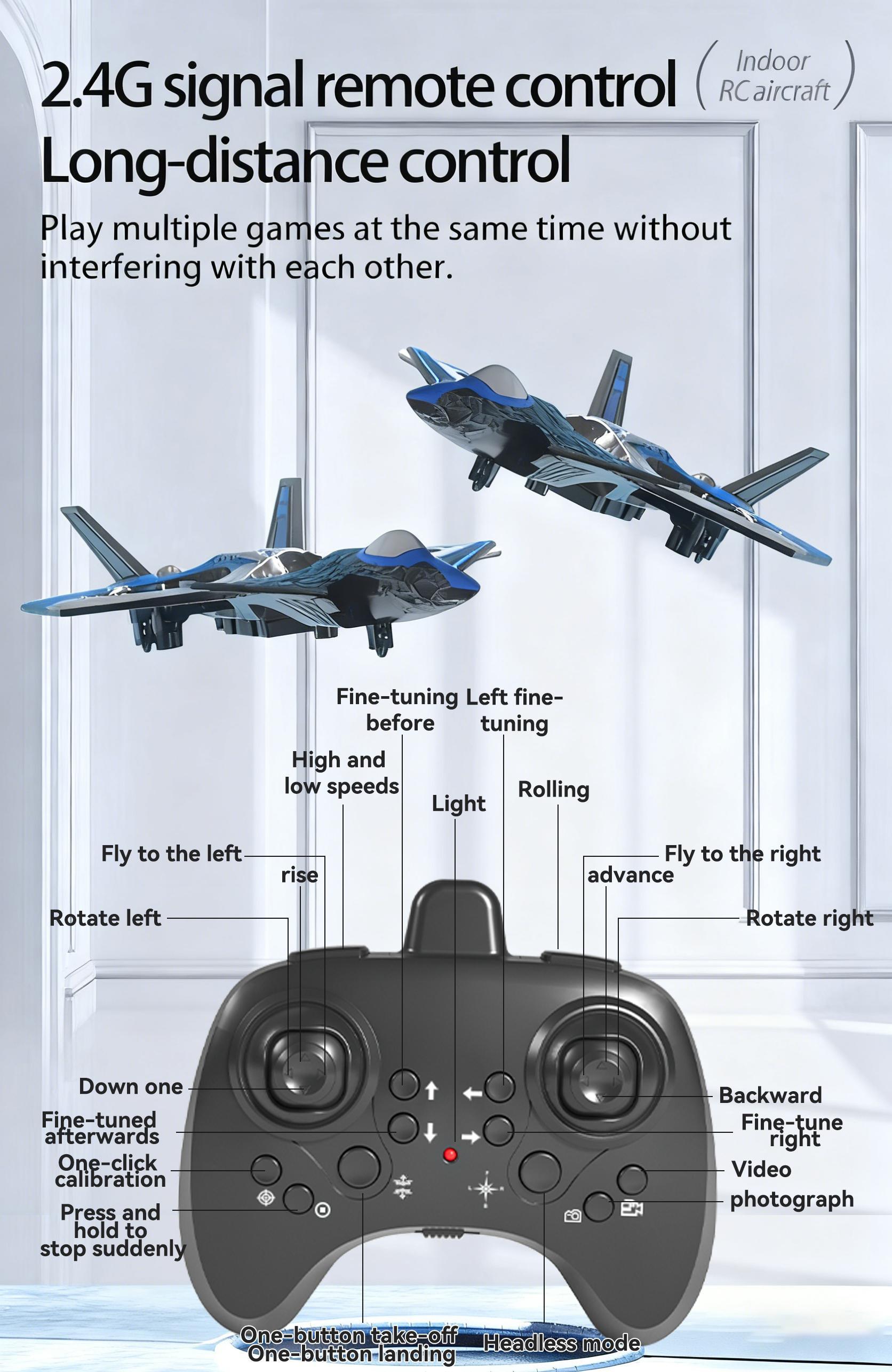 Children's remote control airplanes fixed-wing gliders aerial photography airplanes foam remote control airplanes crash-resistant foam airplanes simple drones suitable for children aged 8-12 Christmas Halloween Thanksgiving gift TongLi