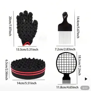4 piece comb set for Afro hair
