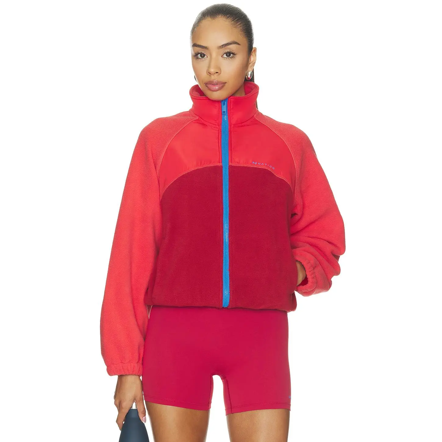 P.E Nation Alumni Jacket in Strawberry & Cherry