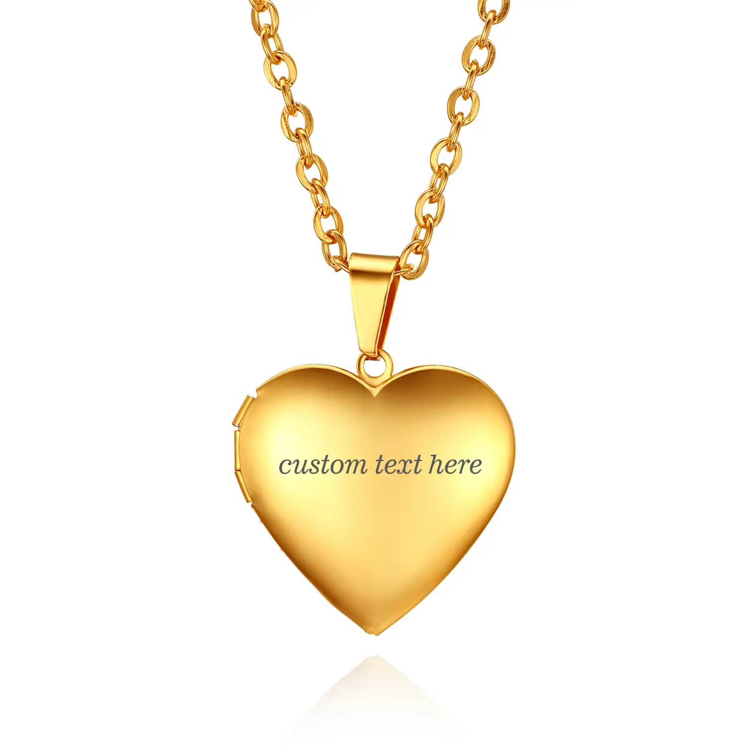 OIDEA Openable Stainless Steel Locket Pendant Necklace with Chain, Custom Picture Jewelry with Free Engraving, Memorial Keepsake, Birthday Gift Jewelry