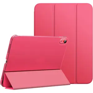 Slim Stand Hard PC Case for iPad A16 11th Gen 11 Inch 2025 & iPad 10th Gen 10.9 Inch 2022 Translucent Back Shell Touch ID Auto Wake Sleep Watermelon Red