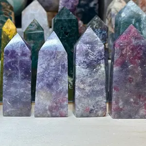 Unicorn Stone Tower 4-sided Crystal Obelisk