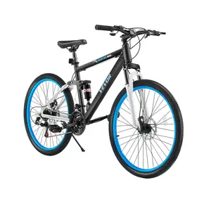 Summervibes VEVORMountainBike, 26 inch MTBBicyclewithFullDualSuspension, 21 SpeedTwistShifting, ComfortSaddle, DualDiscBrake, AluminumAlloy Frame, AdultSportCyclingBicycleforMenWomenTrailSnow