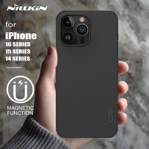 for iPhone 16 15 Pro Max 14 Plus 13 Case Nillkin Super Frosted Shield for Magsafe Magnetic Heavy Duty Back Cover Matte Protective Case Slim Cases