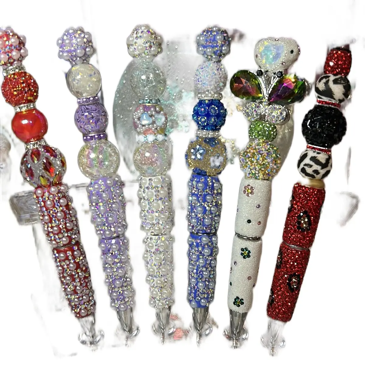 Beautiful Custom Rhinestone Beaded Pens - Elegant Design with Unique Beadwork for Personalization and Style work pen unique color journal note focal pen cute character durable design