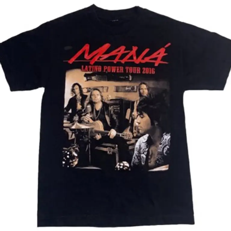 Mana Latino Power Shirt Mana Band 2016 Tour Shirt Latin Pop Rock Music -Shirt