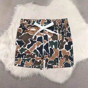 New Clothes Kids Boy Brown Camo Summer Shorts with Pockets for Boys