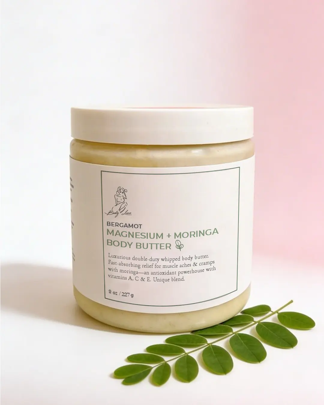 Bergamot Magnesium + Moringa Whipped Body Butter – Muscle Recovery & Deep Hydration