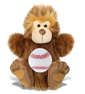 SUPER-SOFT PLUSH HAND PUPPET - BIG FOOT WITH BASEBALL PLUSH