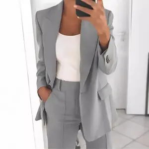 Women 2 Piece Outfits Plus Size Women Business Casual Sets Dressy Blazer Jackets Straight Leg Pants