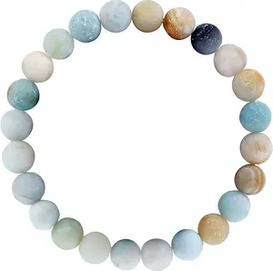 MINDDHA 8mm Gemstone Bracelets Natural Gemstone Birthstone Handmade Healing Power Crystal Beads Elastic Stretch 7.5 Inch Gift Box Unisex BRCbeads Semi-Precious Gemstones