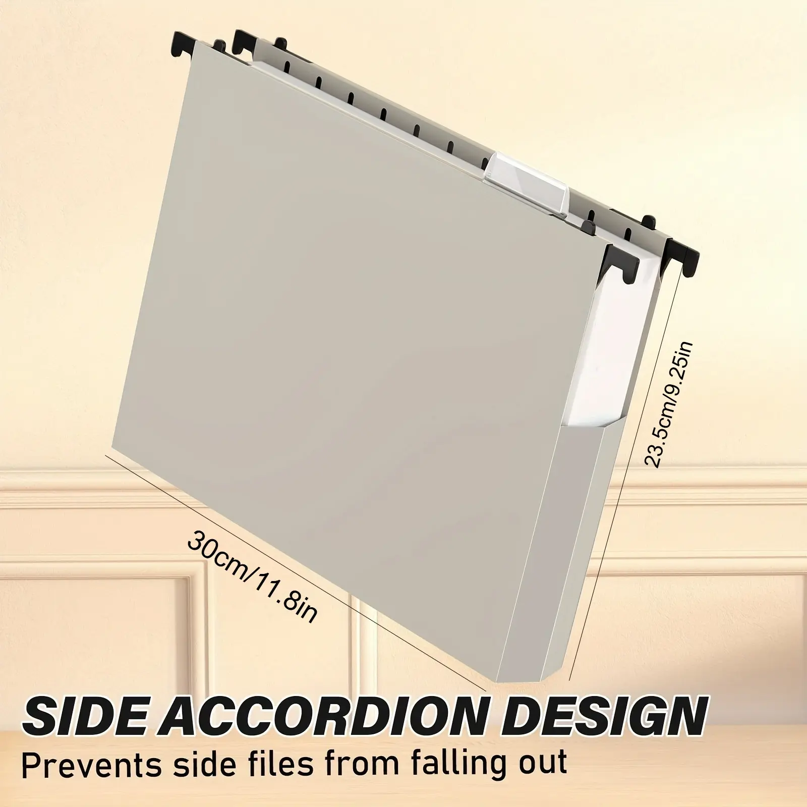 6pcs Extra Capacity Plastic Hanging File Folders Letter/A4 Size,Expansion Heavy Duty Hanging Folder for Bulky Files