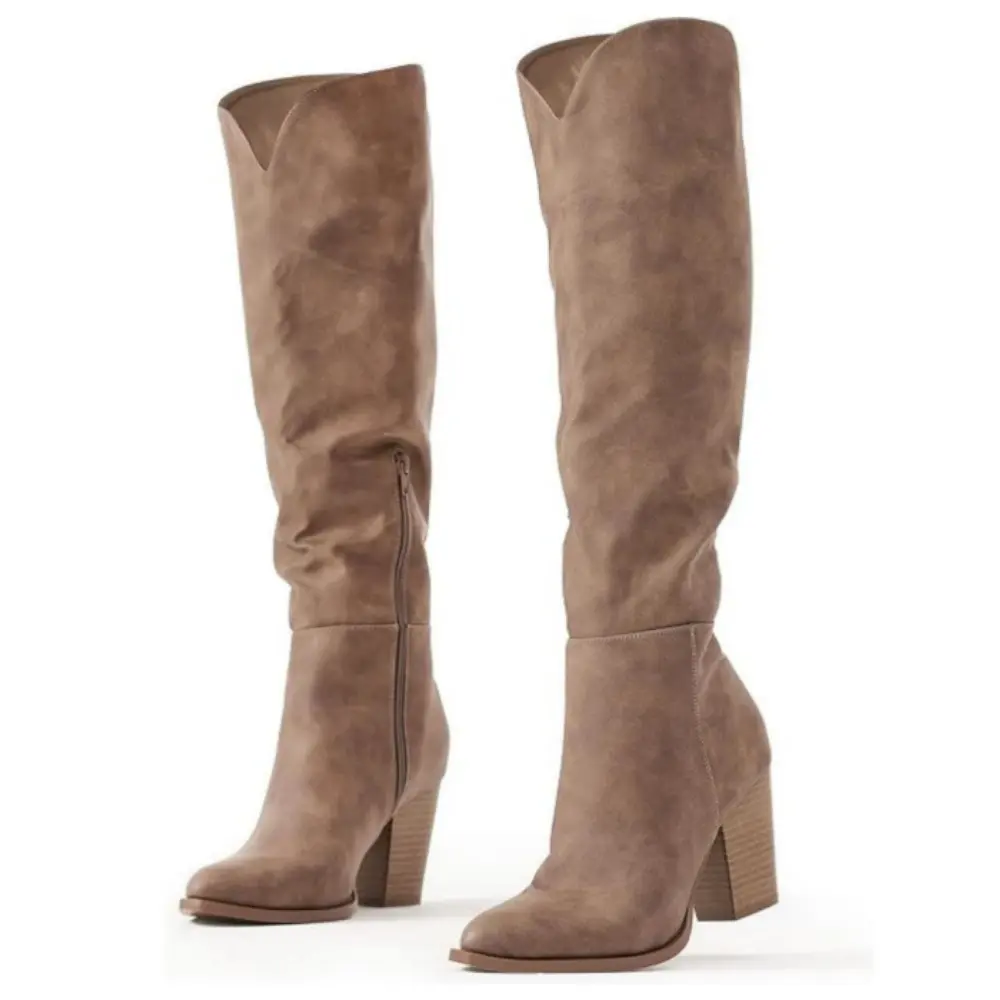 Women's Knee High Boots High Heel Western Boots Pointed Toe Tall Boots