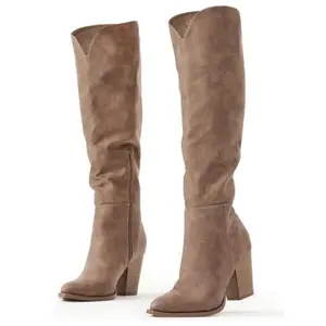 Women's Knee High Boots High Heel Western Boots Pointed Toe Tall Boots