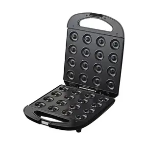 Donut Maker Machine Electric,16-Hole Breakfast Maker for Homemade Donuts,Muffins&Bagels | Non-Stick Surface,Auto Shut-Off,Includes Baking Cups & Tools