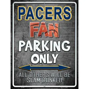 Pacers Metal Novelty Parking Sign