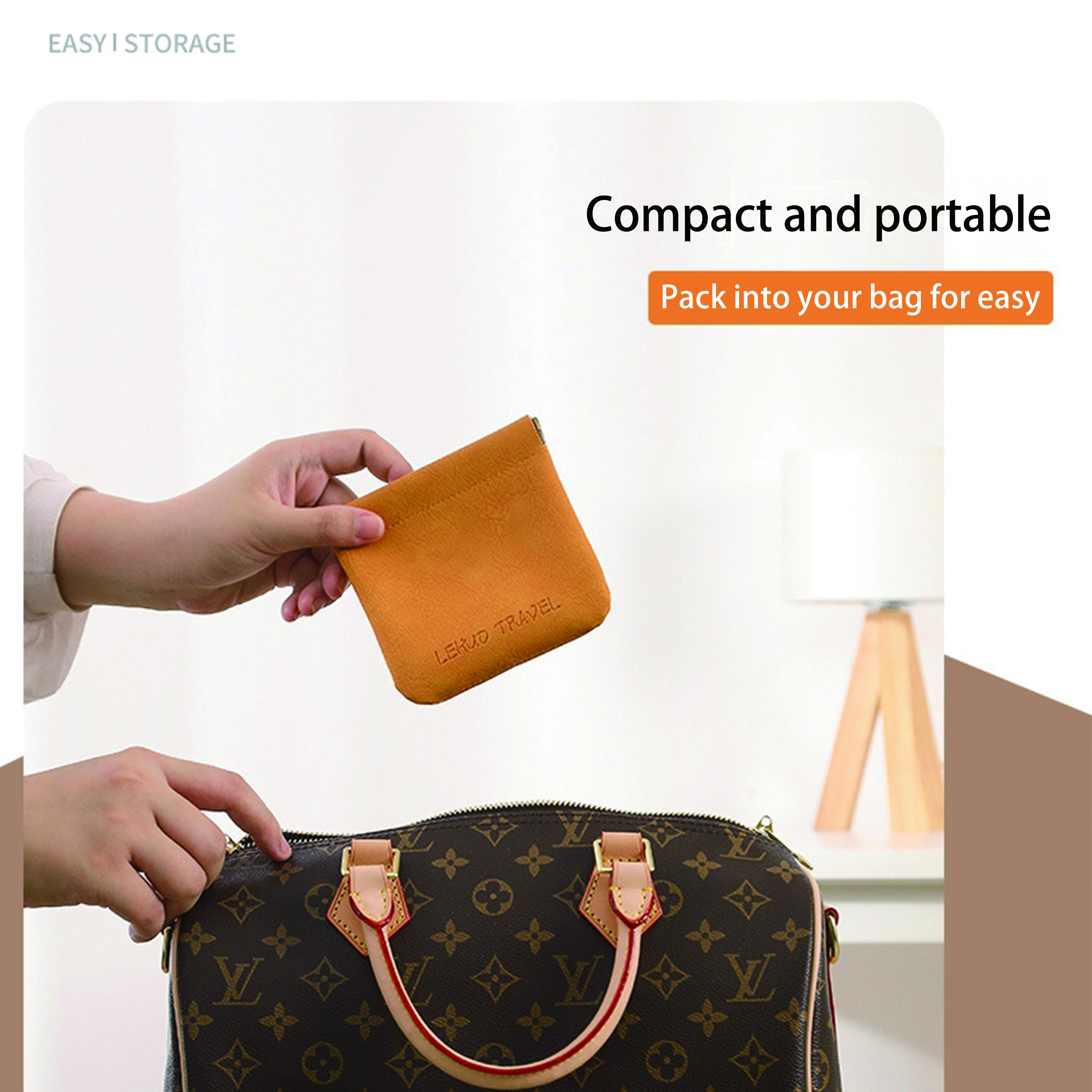 Minimalist Storage Pouch, Versatile Lipstick Bag, Mini Solid Color Carry-On Bag