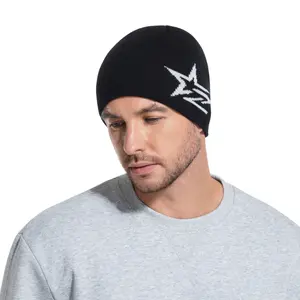 2THESTARS Beanie Hats, Winter Knit Hat, Classic Logo Skull Cap, Unisex Warm Hat for Men & Women Cold Weather