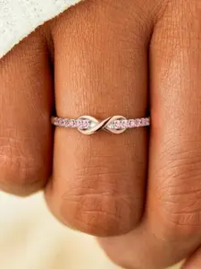 Forever Best Friends Pink Oath Infinity Symbol Ring Set - Best Bitches Pinky Promise White Gold-Plated Rings for Unbreakable Bond Matching Friendship Rings Adjustable Ring