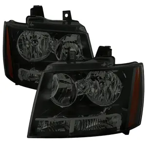 2007-2014 Chevrolet Avalanche/Tahoe/Suburban Factory Style Headlights (Matte Black Housing/Smoked Lens)