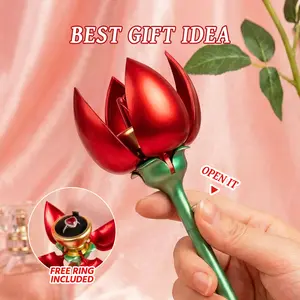 Blooming Rose Jewelry Box – Hidden Ring Inside ,Red Rose Engagement Ring Box with Surprise Opening, Realistic 3D Petals, Hide in Bouquet,Suitable for surprise gifts, birthday gifts, holiday gifts, and marriage proposals.