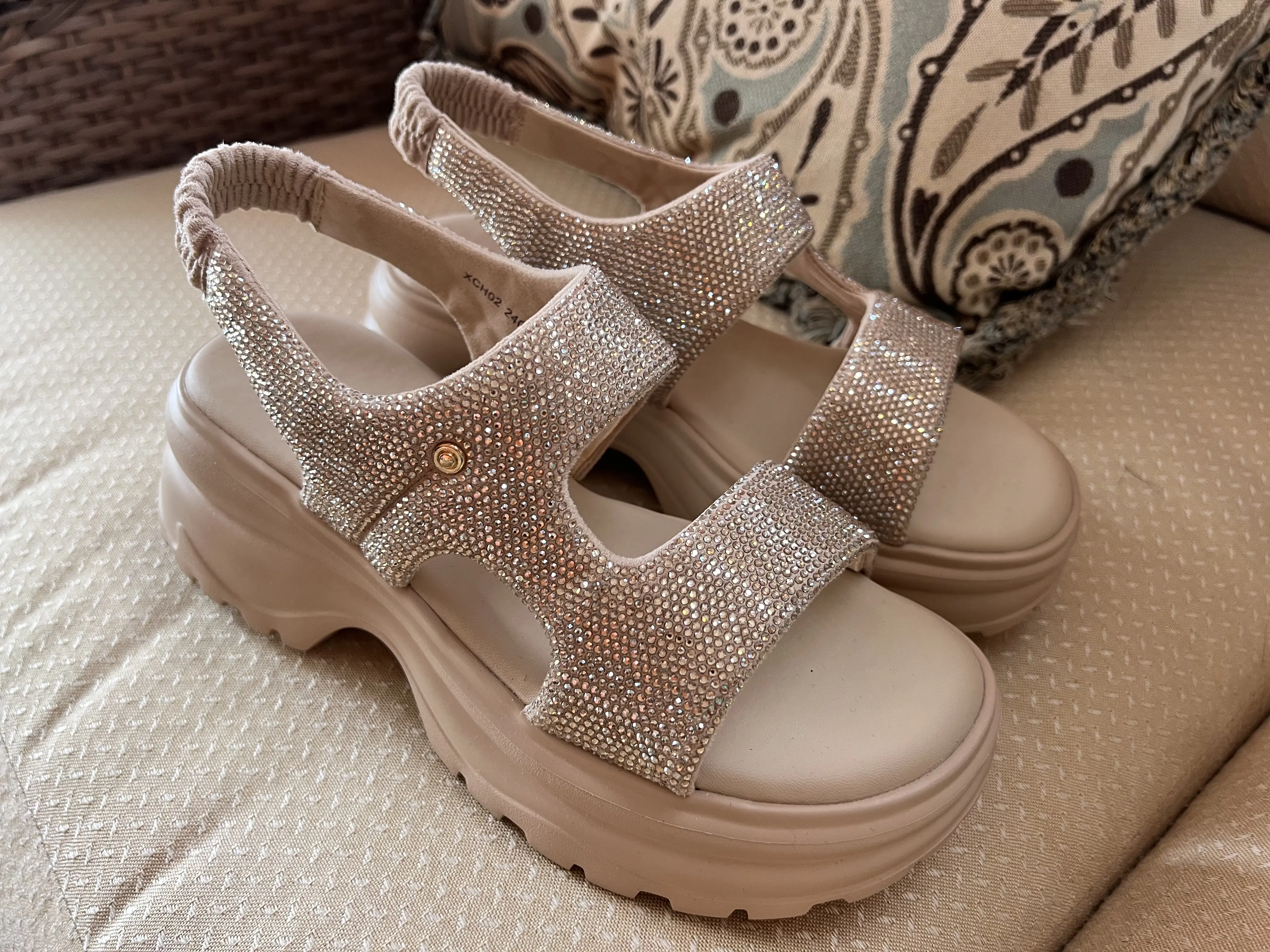 Bling Cloud-Soft Platform Wedge Sandals – Sparkle All Day, Walk Anywhere