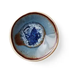 Handmade Ceramic Gum Dish Food-Safe Clay Jewelry Holder 3 Inch Round Bowl for Gum Lovers & Versatile Tableware Set