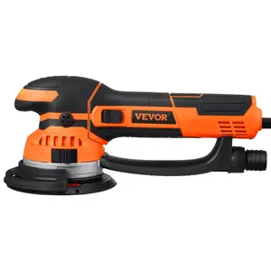 VEVOR Random Orbital Sander, 6-Inch DA GA Dual Action Orbital Sander, 850W 7400PRM 6 Variable Speed Electric Palm Sander with 10PCS Sandpapers, Dust Connector for Woodworking Detailing Sanding