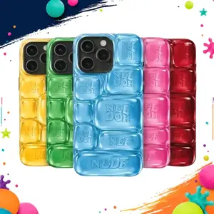 [MAGSAFE AVAILABLE] NeeDoh Cool Crush Ice Cube Phone Case, Soft Visual Printed Color Cover For iPhone 17, X, 11, 12, 13, 14, 15, 16 Series & Galaxy Series
