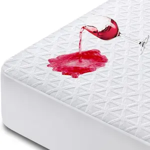 Premium 100% Waterproof Mattress Protector Queen Size, Breathable Bed Cover 3D Air Fabric Cooling Mattress Pad Cover Smooth Soft Noiseless Washable, 8''-21'' Deep Pocket