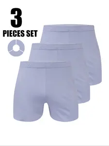 3-piece set of men's boxer shorts, made of soft and comfortable polyester breathable fabric, fashionable and versatile. The men's sports and casual shorts are comfortable and sweat free, suitable for all seasons