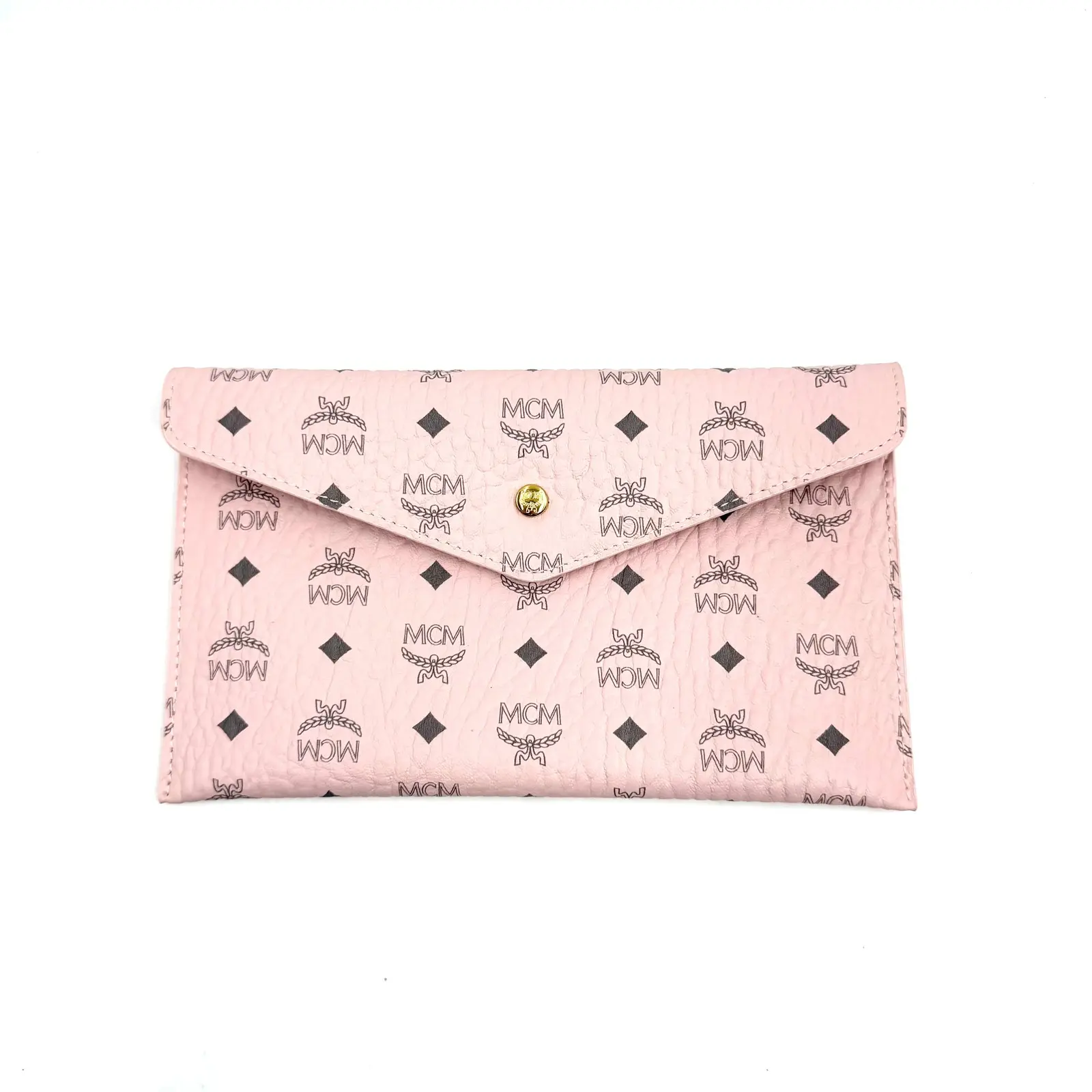 Pre-owned MCM AS SHOWN Clutches & Wristlets HZ 3707 Visetos series full leather envelope clutch bag 26.04.24