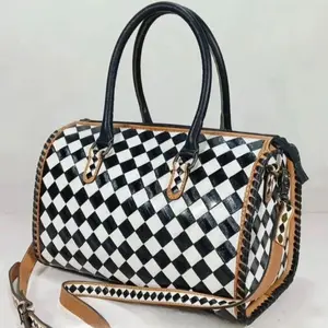 Speedy Leather Crossbody duffel Bag - Stylish & Practical Everyday Carry - Durable Classic Leather Look - Hands-Free Strap - Perfect for Errands & Travel