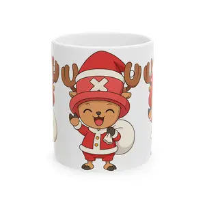 Christmas Chopper Anime Ceramic Mug, (11oz, 15oz)