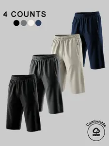 Men's Casual Shorts Set, Urban Street Style, Lightweight Breathable Bermuda Shorts, Ideal for Fitness and Outdoor Activities