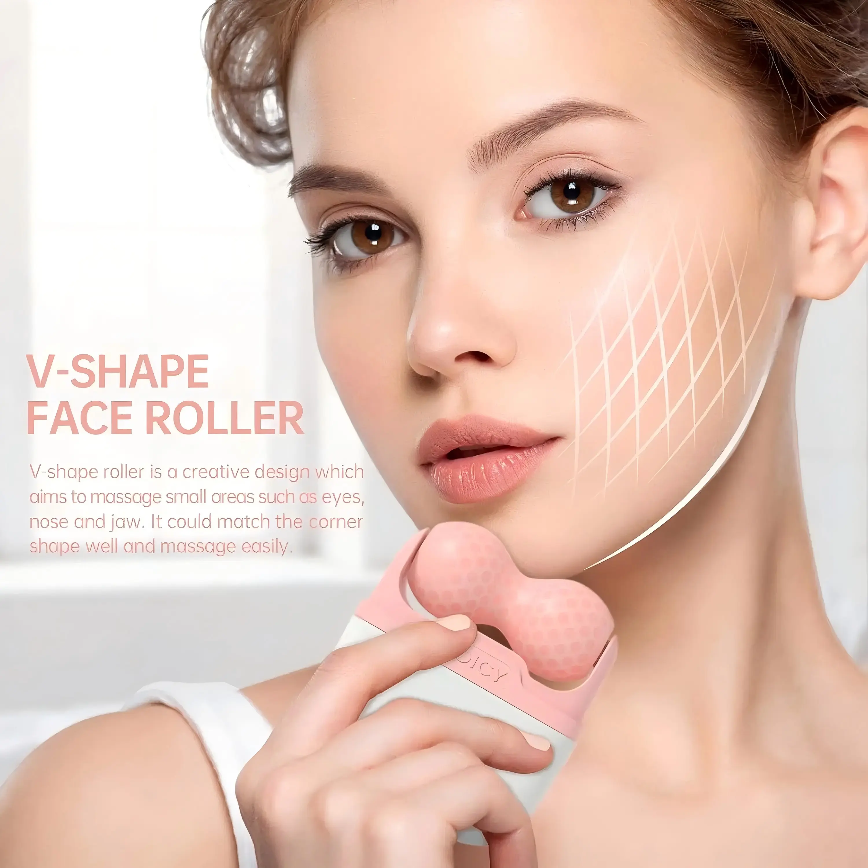 SOICY S30 2-in-1 Ice Roller Facial Massager - Skincare Tool for Face, Eyes, Home Use Beauty Equipment