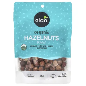 Elan Organic Hazelnuts, Raw, 5.8 oz (165 g)