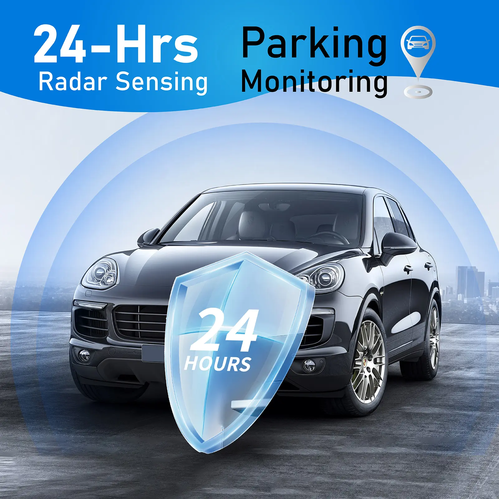 Type-C Hardwire Kit with 360° All Sides Radar Detection for A311/A313/M8S Dash Cams - 12V-24V to 5V/2.5A, Low Voltage Protection, 24-Hour Parking Monitoring