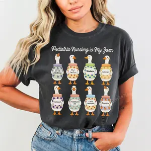 Pediatric Nurse T-Shirt - Retro Nursing Jam Gift For Pediatrics Nurse Practitioner