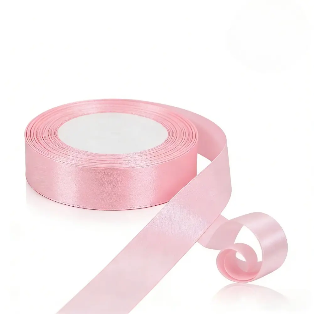 Blush Pink Satin Ribbon 1 Inch Wide x 24.3 Meters, for Handicrafts & DIY Crafts, Seasonal & Decorative Wreaths, Garland Ribbon, Sewing Projects & Fabric Embellishment, Wedding Party & Ceremony Decorations, Gift Wrapping Supplies