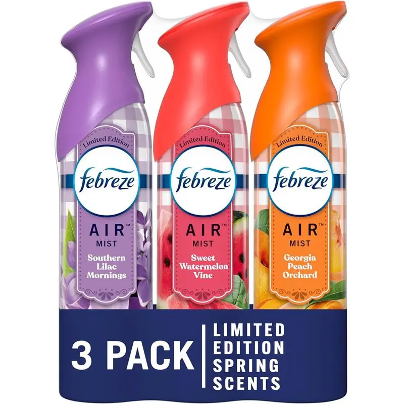 3 Count Air Mist Air Freshener Spray, Odor-Fighting Room Spray Aerosol Can, Refresh & Energize 8.8oz 3 Count Air Mist Air Freshener Spray, Odor-Fighting Room Spray Aerosol Can, Refresh & Energize 8.8oz