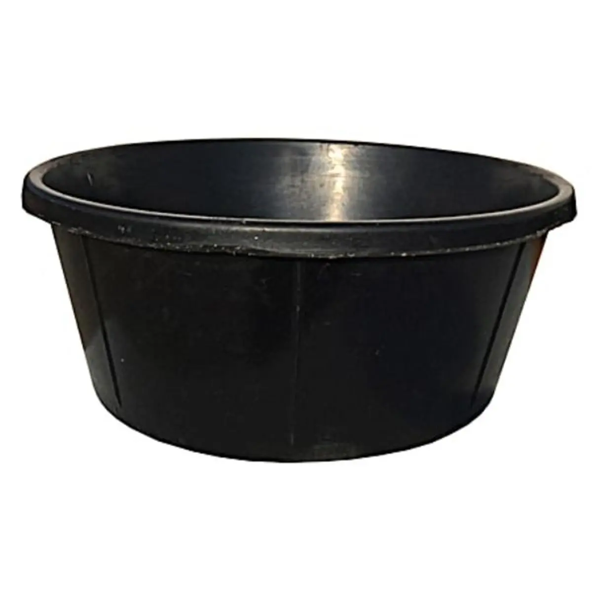 Tuff Stuff Products RB-6 Rubber Feeder - 6 gal Black Round Tub, Crack-Resistant, Crack-Proof, Freeze-Proof, 1 lbs, All-Seasons Large Animal Feeding Tool