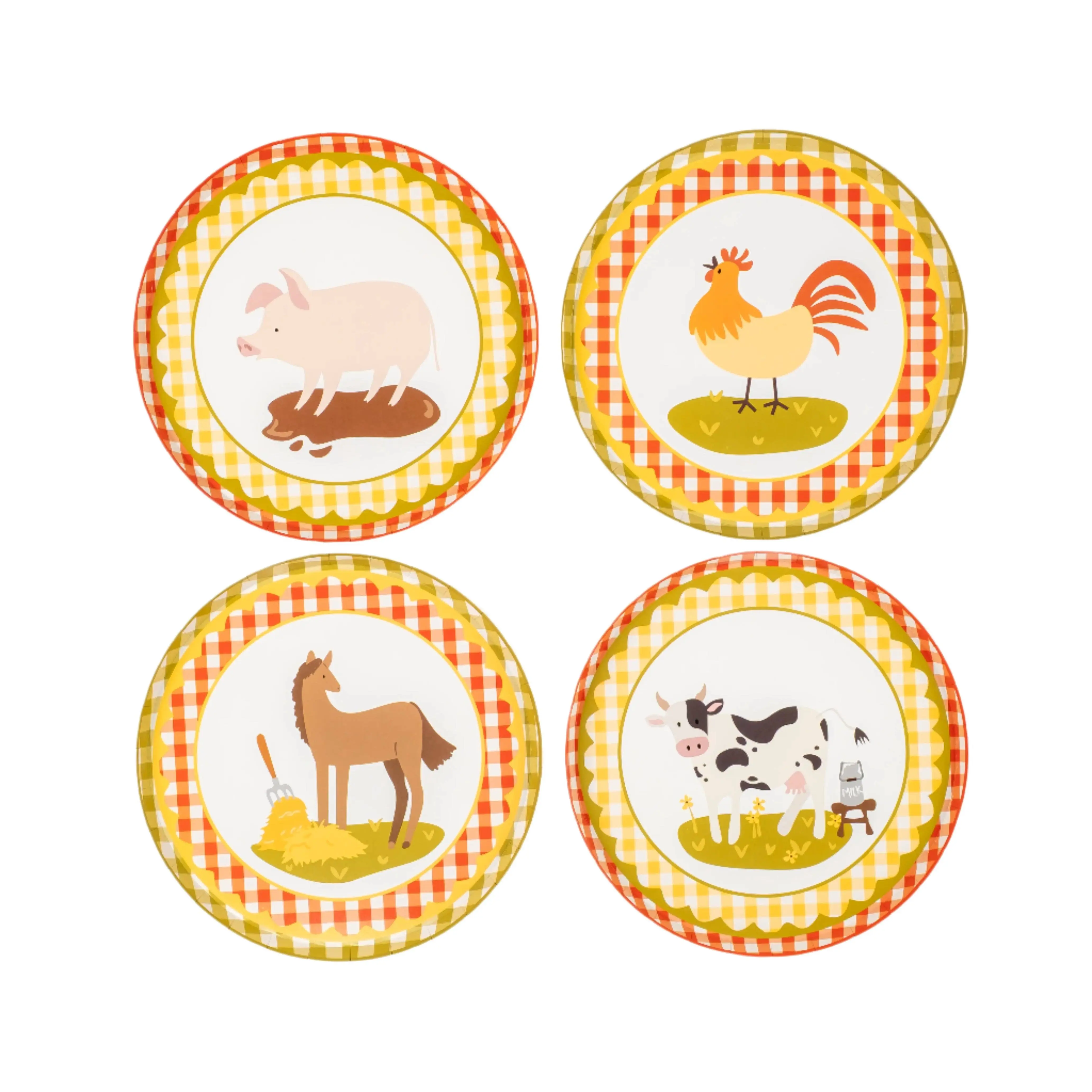 Farm Animal Dessert Plates