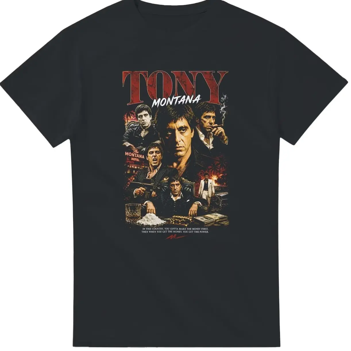 Women's Scarface Movie Halftone Heavyweight Unisex Crewneck T-shirt