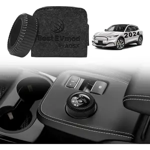 Metal Gear Control Knob Cover Compatible with Mach E 2024 Accessories Shift Switch Knob Metal Cover Zinc Alloy SNAP in Design (for 2024 Only - Gear)