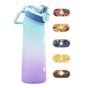 Upgrade Air Scented Up Water Bottle Set, Scent Water Bottle(700 ml) with 10 Fruit Flavour Pods, Fruit Fragrance Scented Water Cup BPA Free Sports Water Cup for School, Gym