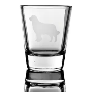 2oz Golden Retriever dog puppy Shot Glass