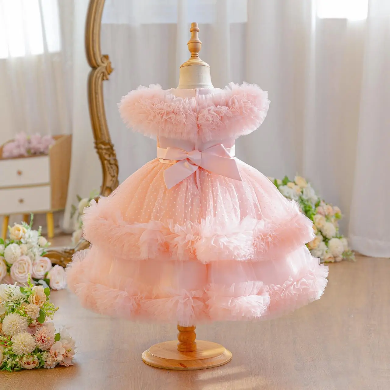 pink column dress Windsor Marcy Beaded Floral Print Column Formal Dress in Pink | Size: XS