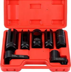 7PCS O2 Oxygen Sensor Socket Kit, Universal Sensor Removal & Installation Tool Kit, Automotive Offset Wrench Remover Tool